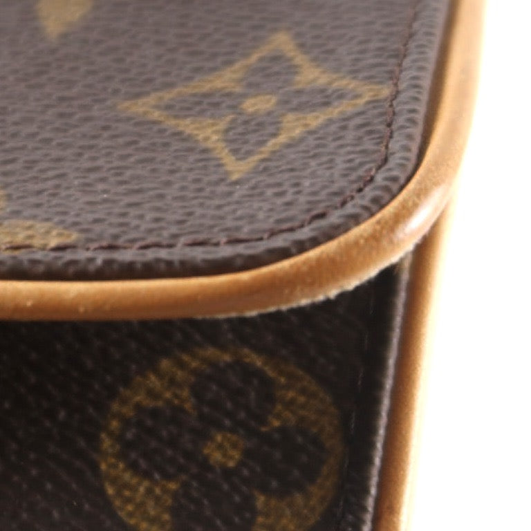 LOUIS VUITTON Monogram Pochette Twin Shoulder Bag, PVC, Envelope Style, Crossbody/Shoulder Bag & Waist Bag