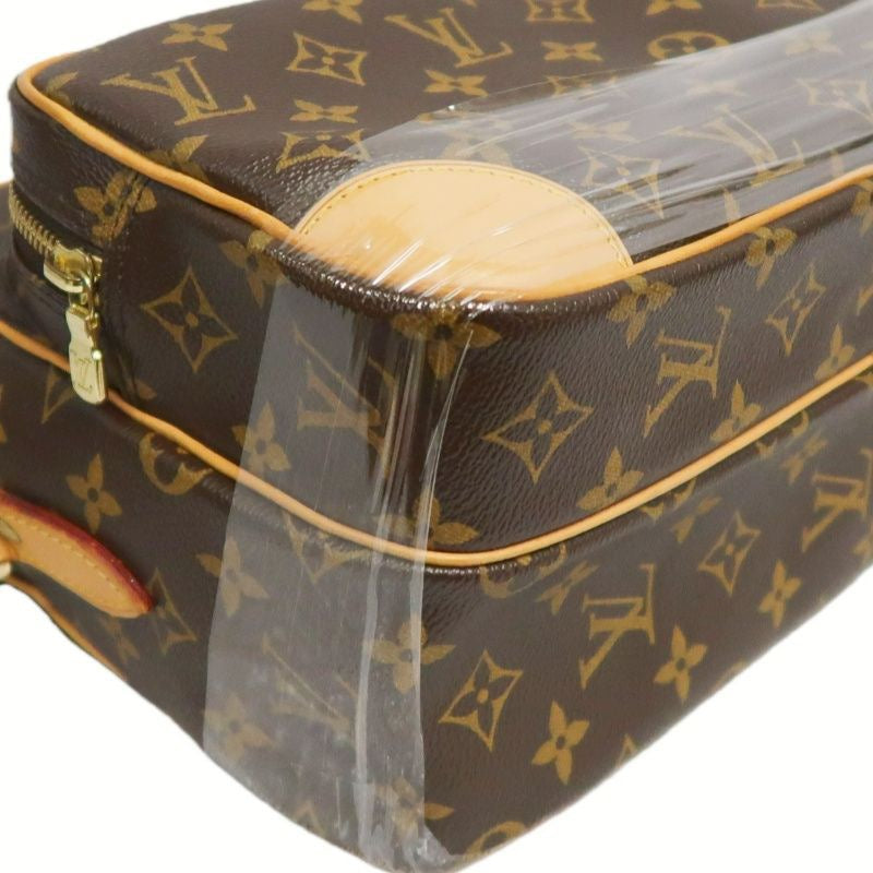 LOUIS VUITTON Monogram Nile Shoulder Bag, Brown, Double-Layer Camera Crossbody Bag (PVC Material)
