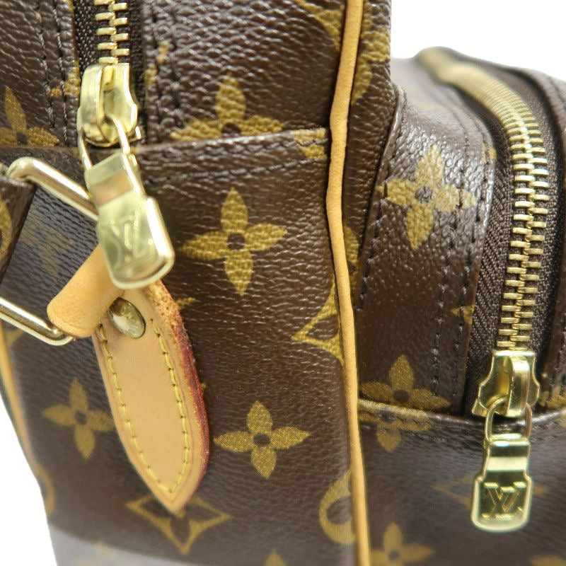 LOUIS VUITTON Monogram Nile Shoulder Bag, Brown, Double-Layer Camera Crossbody Bag (PVC Material)
