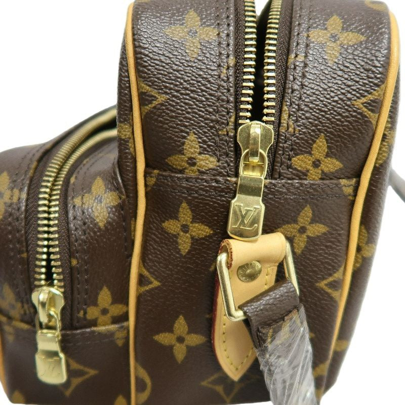 LOUIS VUITTON Monogram Nile Shoulder Bag, Brown, Double-Layer Camera Crossbody Bag (PVC Material)