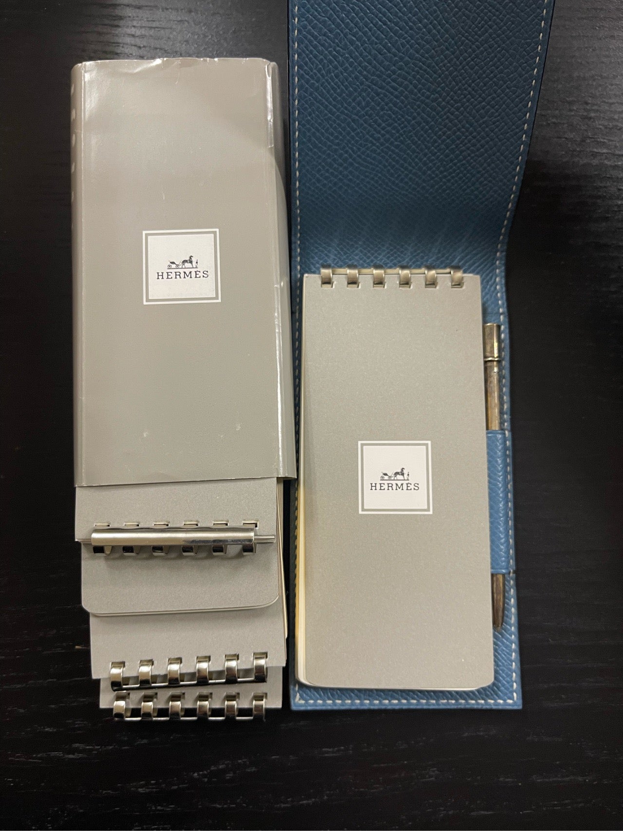 HERMES Memo Pad with Cover Case, Square B Stamp (2000)