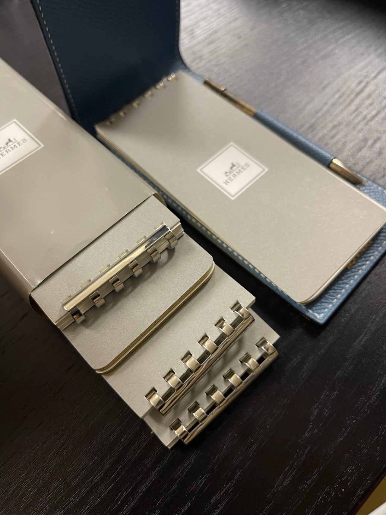 HERMES Memo Pad with Cover Case, Square B Stamp (2000)