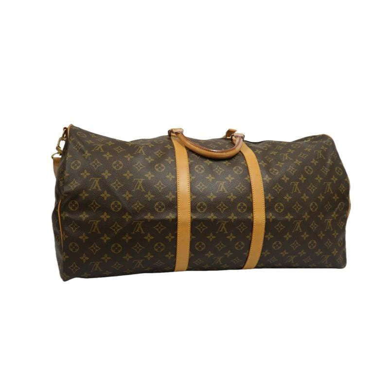 Louis Vuitton Monogram Keepall Bandouliere 60 Boston Bag, with Name Tag and Shoulder Strap