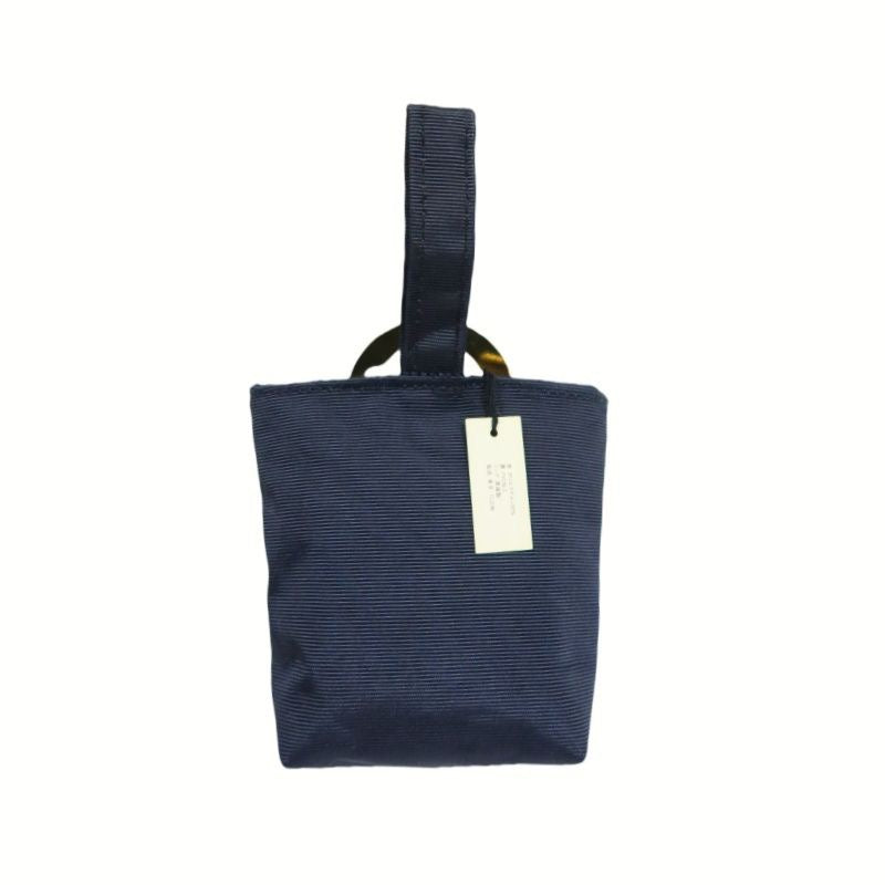 CELINE Navy Nylon Pouch with Gold Hardware, comes with Box