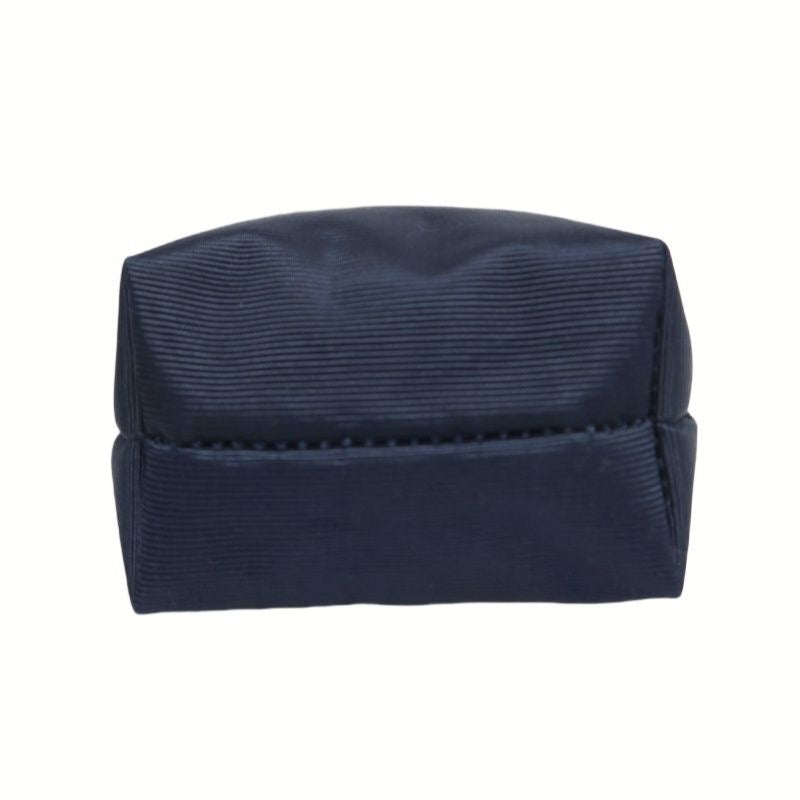 CELINE Navy Nylon Pouch with Gold Hardware, comes with Box