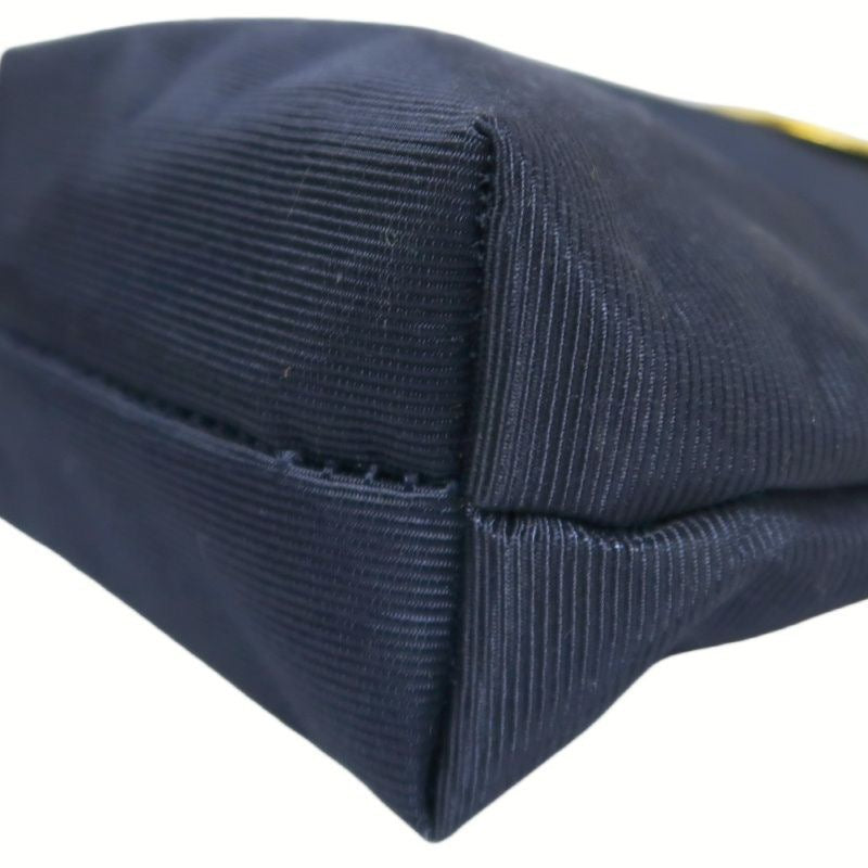 CELINE Navy Nylon Pouch with Gold Hardware, comes with Box