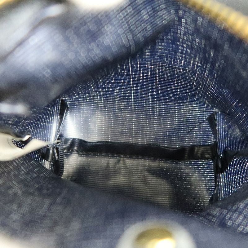 CELINE Navy Nylon Pouch with Gold Hardware, comes with Box