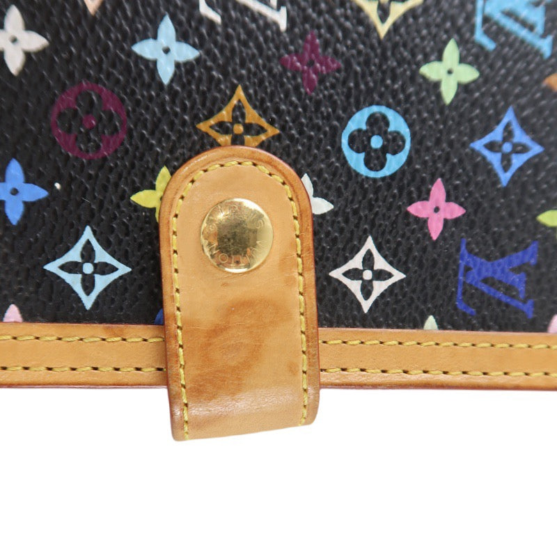 LOUIS VUITTON Monogram Multicolore Agenda Notebook, Black, PVC Material