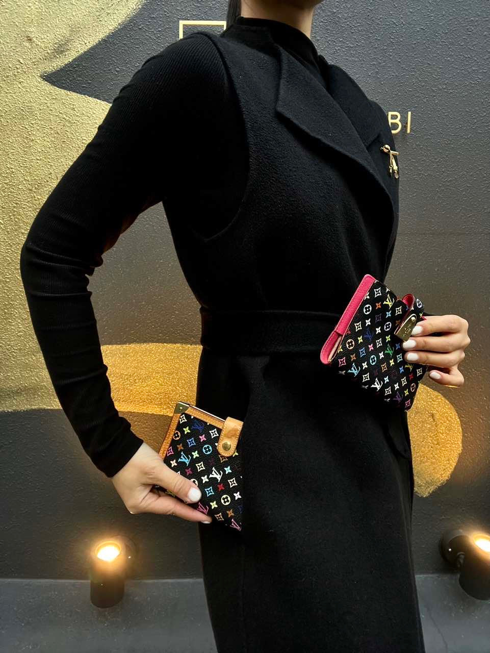 LOUIS VUITTON Multicolore Notebook, Black with Initials, Comes with Refillable Pages, Notepad, Card Slots, Instruction Manual and Dust Bag, Original Box Included