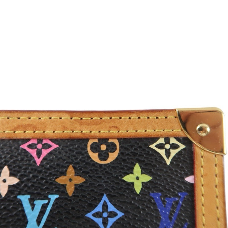 LOUIS VUITTON Monogram Multicolore Agenda Notebook, Black, PVC Material