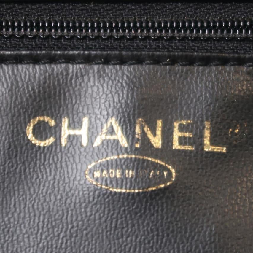 CHANEL Black Caviar Leather Box Bag, Gold Hardware, with Shoulder Strap & Guarantee Card, Top Handle & Crossbody Style