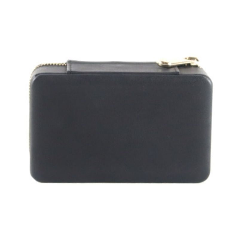 DIOR Accessory Pouch, Black Leather with Gold-Tone CD Hardware