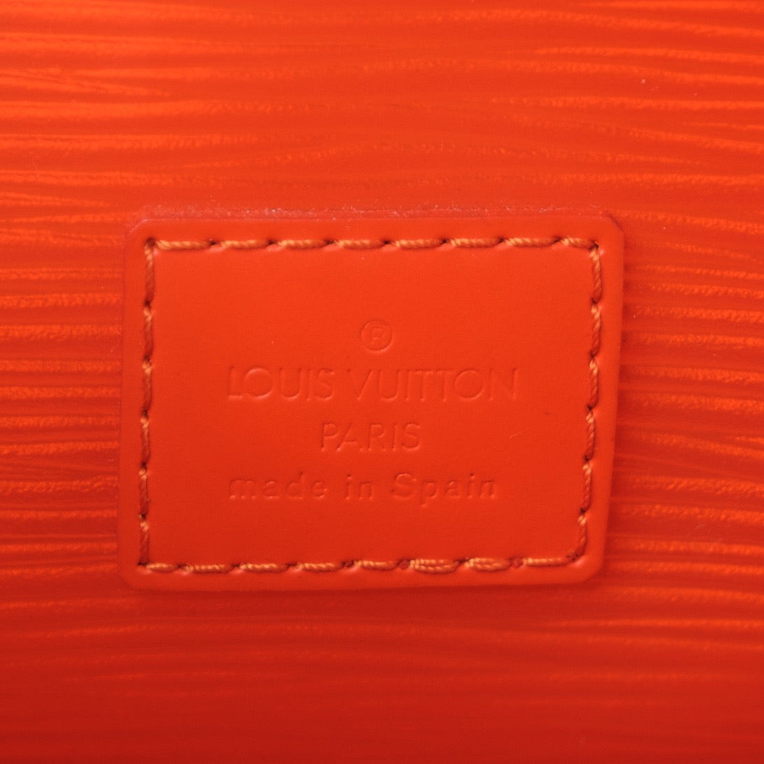 Louis Vuitton Orange Epi Leather Clear Vinyl Tote Handbag with Pouch