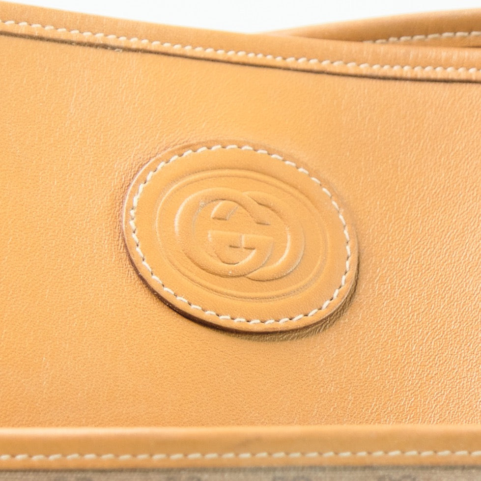Gucci Brown GG Canvas PVC Shoulder Tote Bag, Grade C