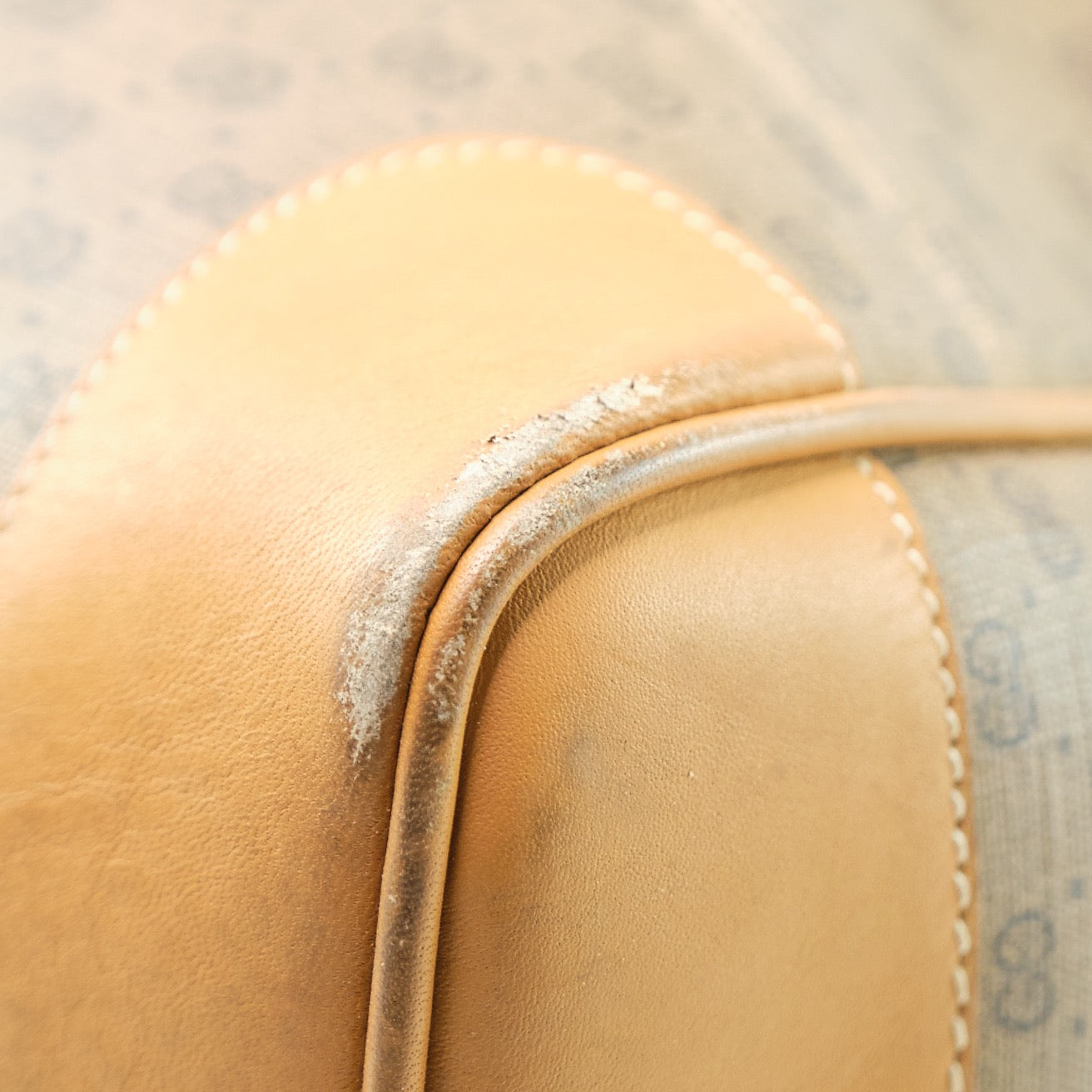 Gucci Brown GG Canvas PVC Shoulder Tote Bag, Grade C