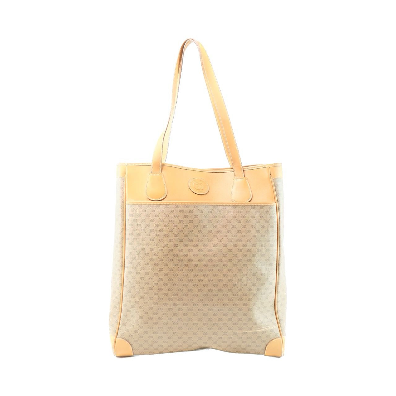 Gucci Brown GG Canvas PVC Shoulder Tote Bag, Grade C