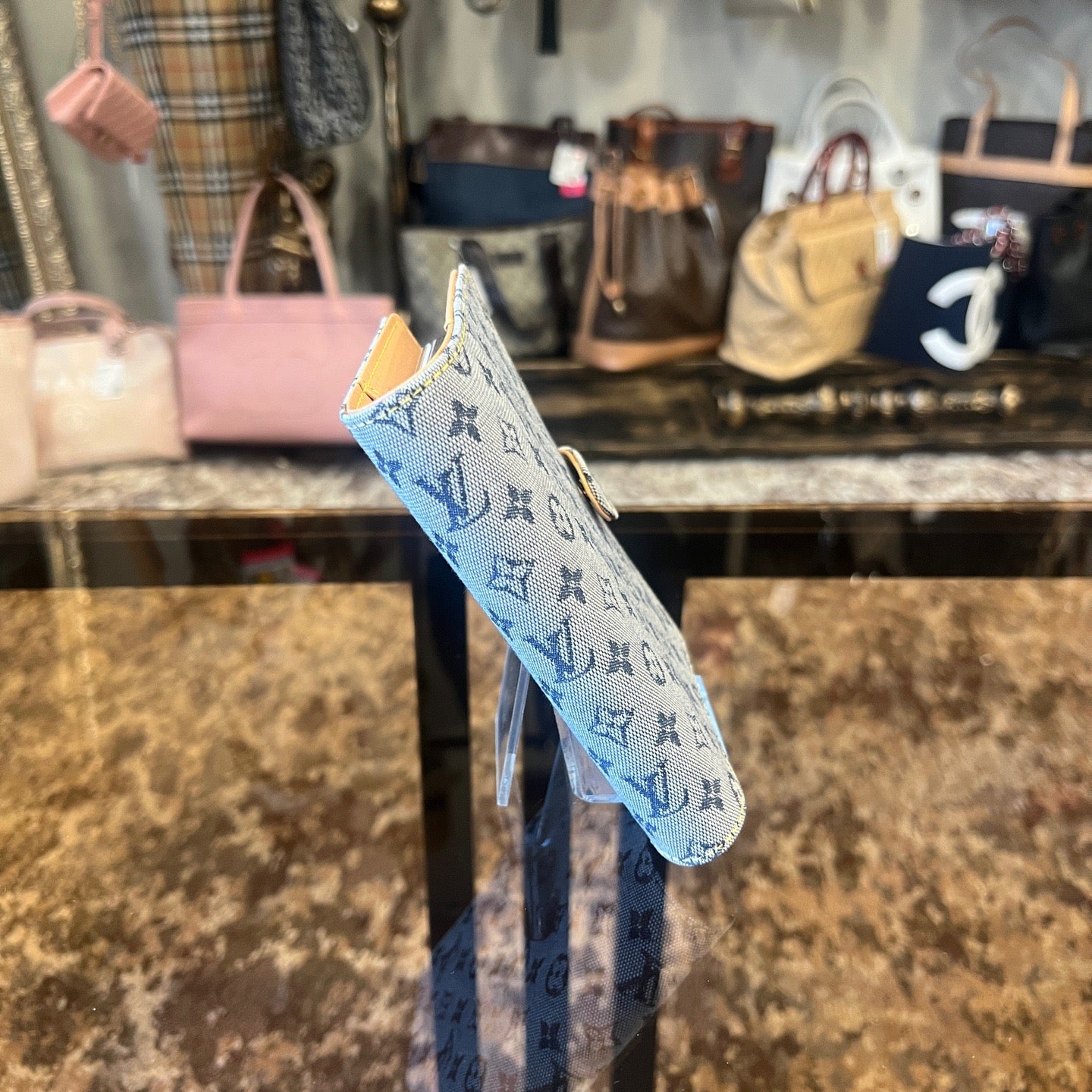LOUIS VUITTON Denim Blue Notebook, Comes with Box, Refillable Pages, Caliper, Phone Book and Certificate of Authenticity