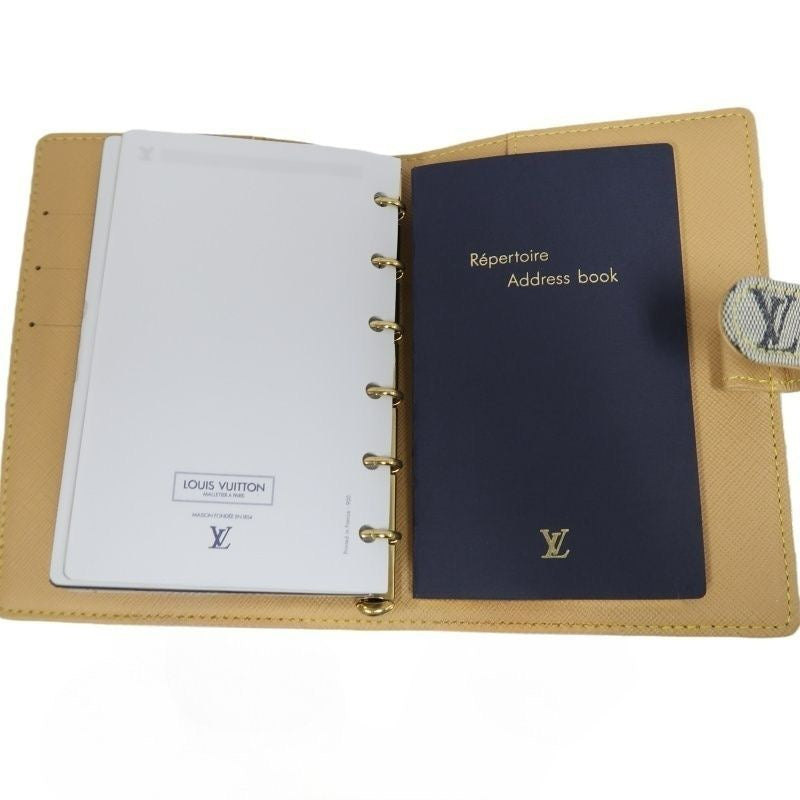 LOUIS VUITTON Denim Blue Notebook, Comes with Box, Refillable Pages, Caliper, Phone Book and Certificate of Authenticity