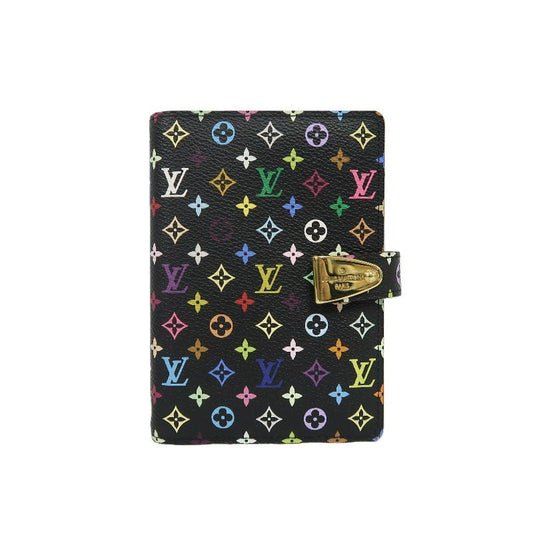 LOUIS VUITTON Multicolore Notebook, Black with Initials, Comes with Refillable Pages, Notepad, Card Slots, Instruction Manual and Dust Bag, Original Box Included