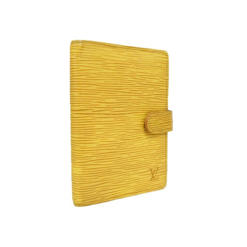 LOUIS VUITTON Agenda Cover, Epi Leather Yellow, Water Ripple Pattern
