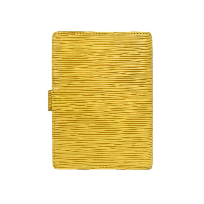 LOUIS VUITTON Agenda Cover, Epi Leather Yellow, Water Ripple Pattern