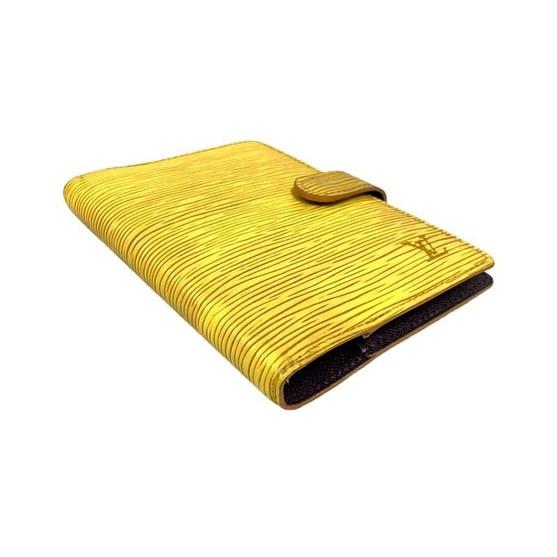 LOUIS VUITTON Agenda Cover, Epi Leather Yellow, Water Ripple Pattern