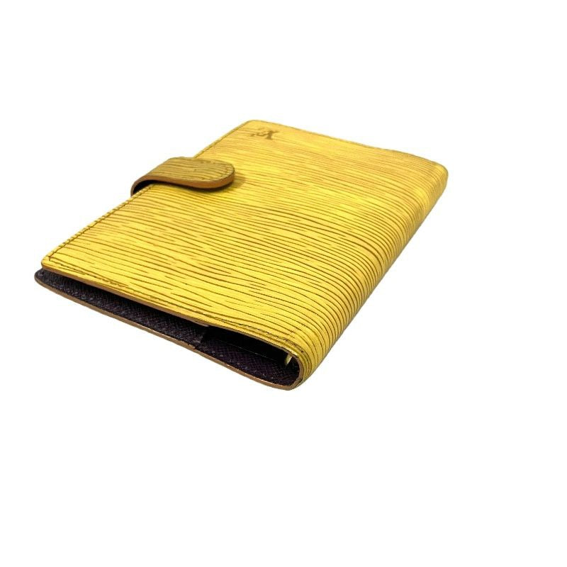 LOUIS VUITTON Agenda Cover, Epi Leather Yellow, Water Ripple Pattern