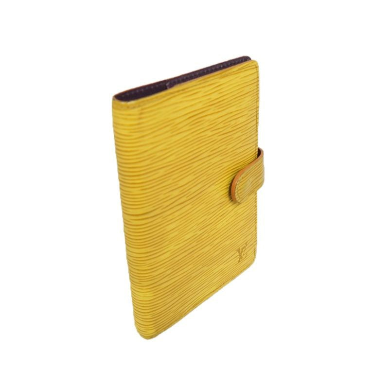 LOUIS VUITTON Agenda Cover, Epi Leather Yellow, Water Ripple Pattern