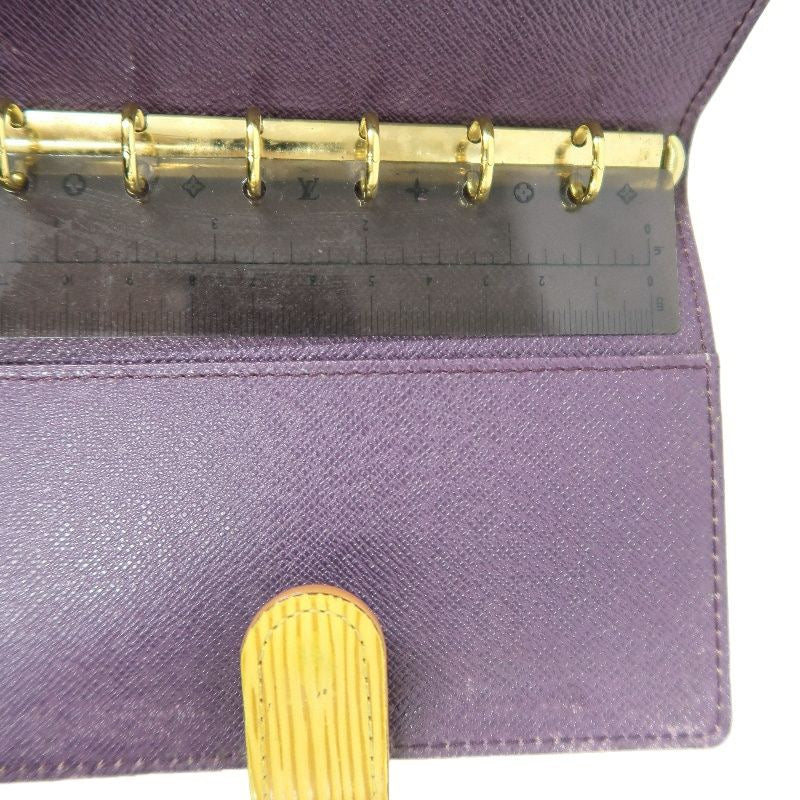 LOUIS VUITTON Agenda Cover, Epi Leather Yellow, Water Ripple Pattern