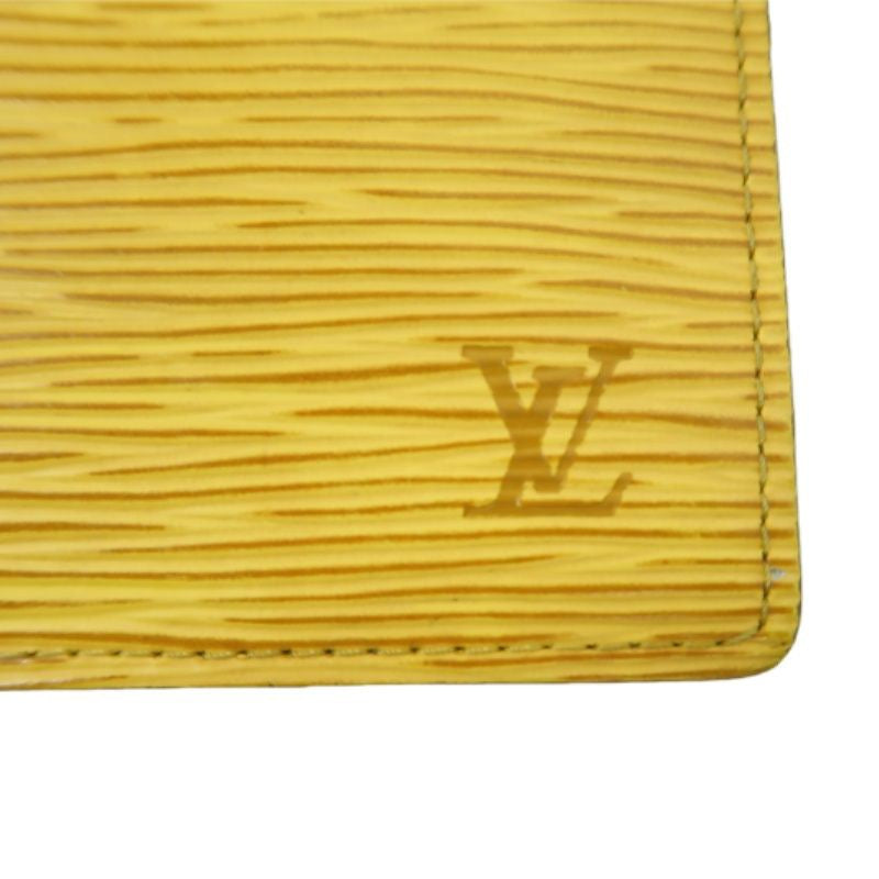 LOUIS VUITTON Agenda Cover, Epi Leather Yellow, Water Ripple Pattern