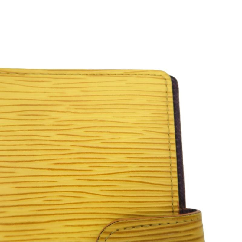 LOUIS VUITTON Agenda Cover, Epi Leather Yellow, Water Ripple Pattern