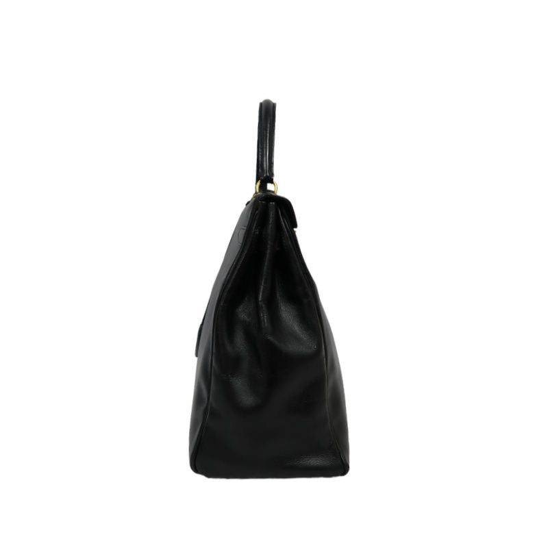 Hermes Kelly 34 Handbag, Black Chevre Leather with Gold Hardware, Comes with Dust Bag and 2 Keys