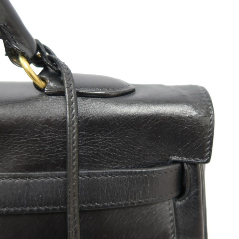 Hermes Kelly 34 Handbag, Black Chevre Leather with Gold Hardware, Comes with Dust Bag and 2 Keys