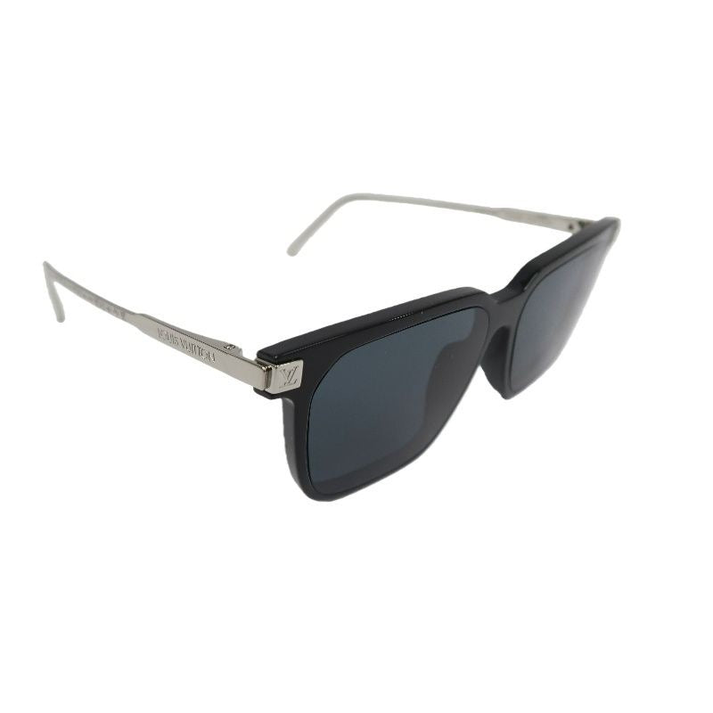 LOUIS VUITTON LV Rise Square Sunglasses, 56??15 150, Black, with Box and Dust Bag, LV Blue Resin Sunglasses