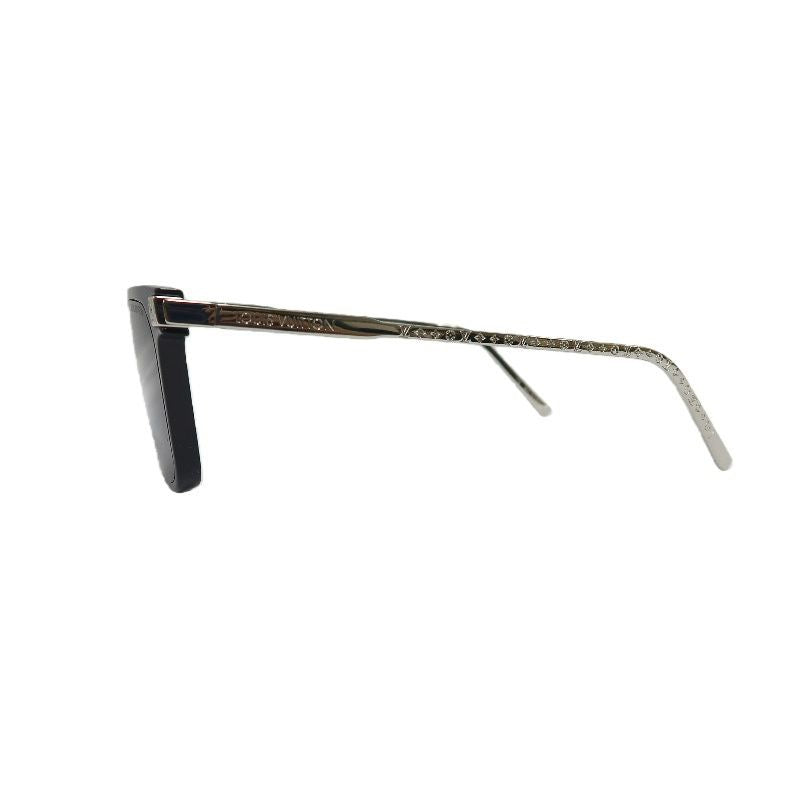 LOUIS VUITTON LV Rise Square Sunglasses, 56??15 150, Black, with Box and Dust Bag, LV Blue Resin Sunglasses