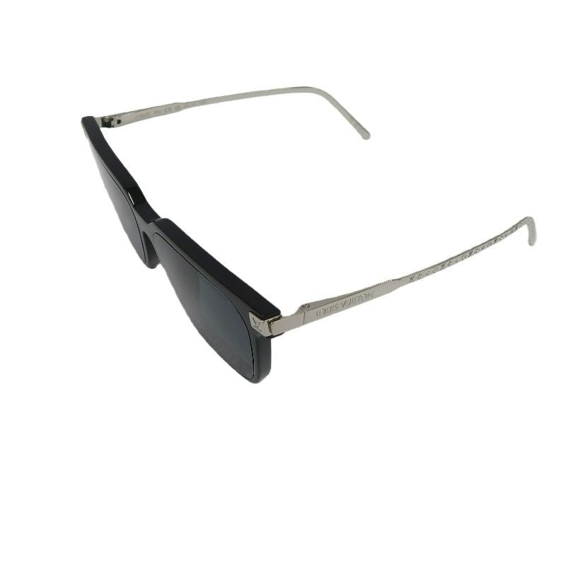 LOUIS VUITTON LV Rise Square Sunglasses, 56??15 150, Black, with Box and Dust Bag, LV Blue Resin Sunglasses