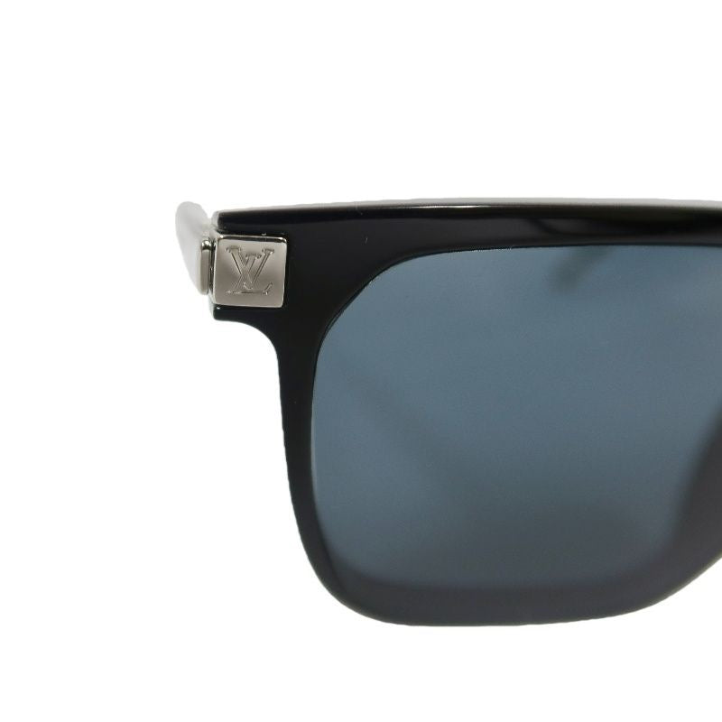 LOUIS VUITTON LV Rise Square Sunglasses, 56??15 150, Black, with Box and Dust Bag, LV Blue Resin Sunglasses