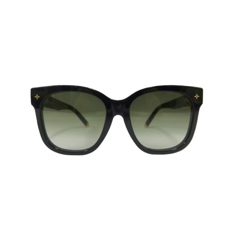 LOUIS VUITTON LV My Monogram Cat Eye Sunglasses, 58??19 143, Black, with Box and Dust Bag, LV Grey Resin Sunglasses