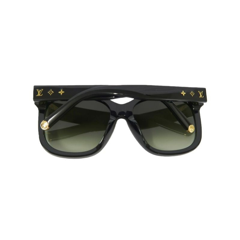 LOUIS VUITTON LV My Monogram Cat Eye Sunglasses, 58??19 143, Black, with Box and Dust Bag, LV Grey Resin Sunglasses