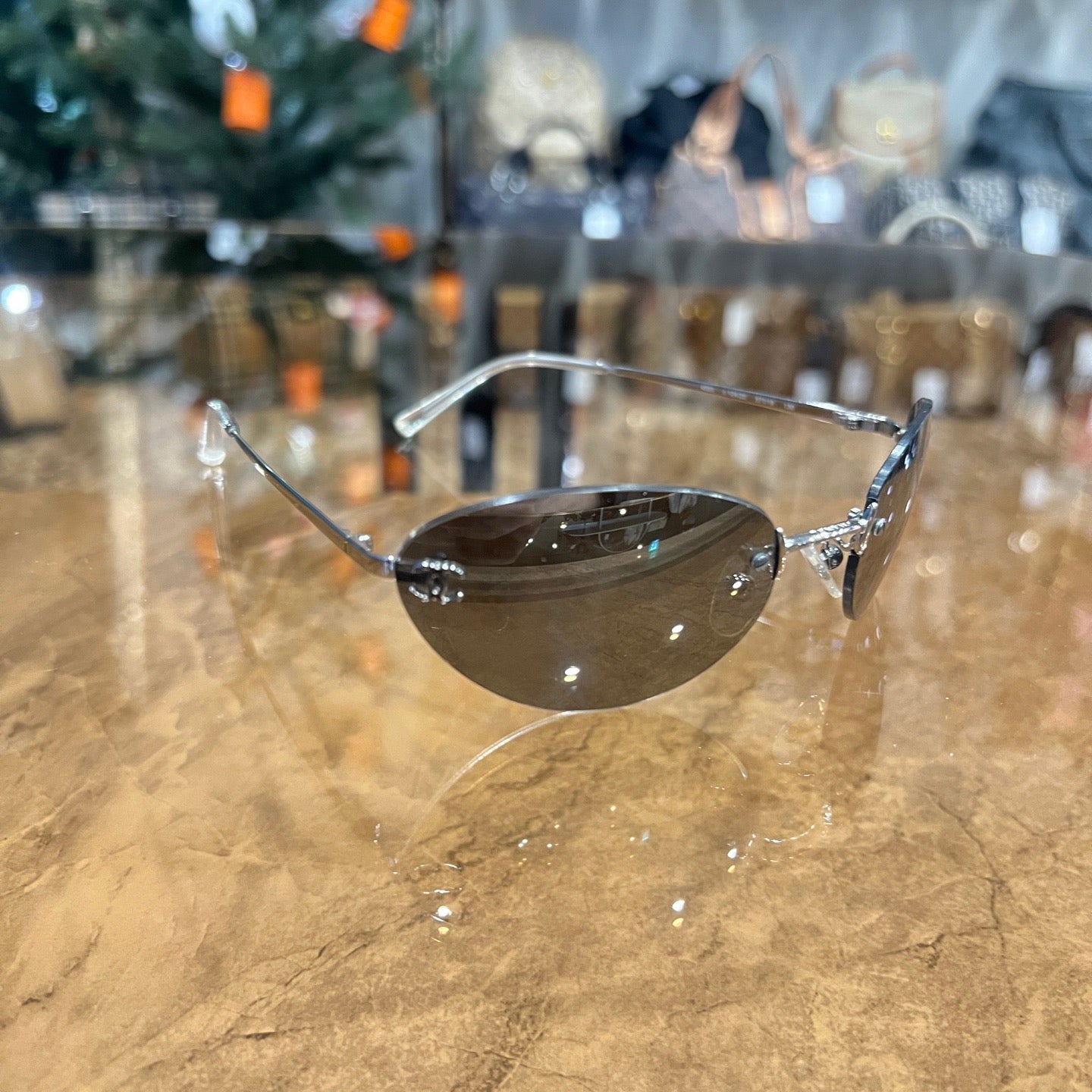 CHANEL Sunglasses, Black. CHANEL Black & Grey Resin Sunglasses.