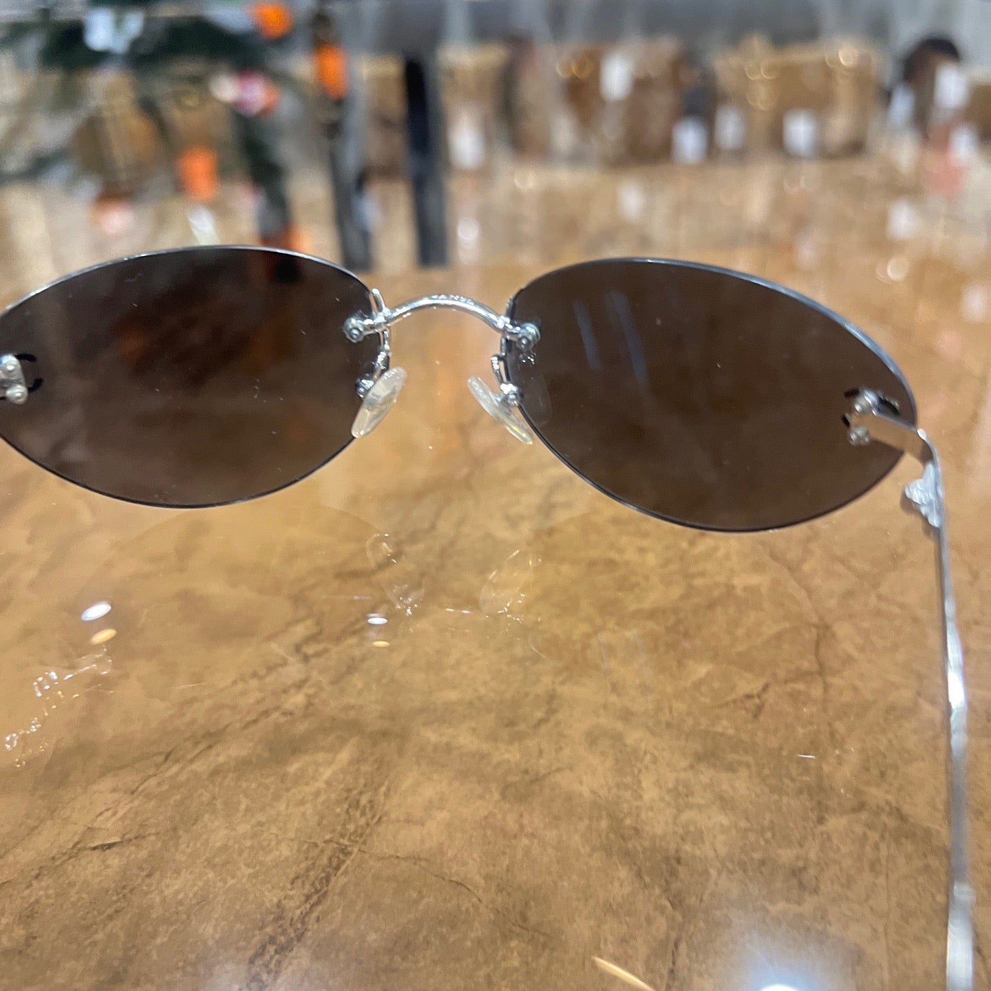 CHANEL Sunglasses, Black. CHANEL Black & Grey Resin Sunglasses.