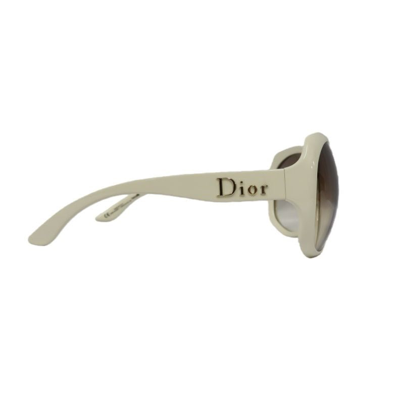 DIOR Sunglasses, White, with Case and Dust Bag. DIOR Beige Resin Sunglasses.
