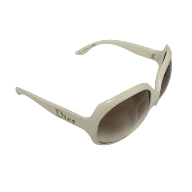 DIOR Sunglasses, White, with Case and Dust Bag. DIOR Beige Resin Sunglasses.