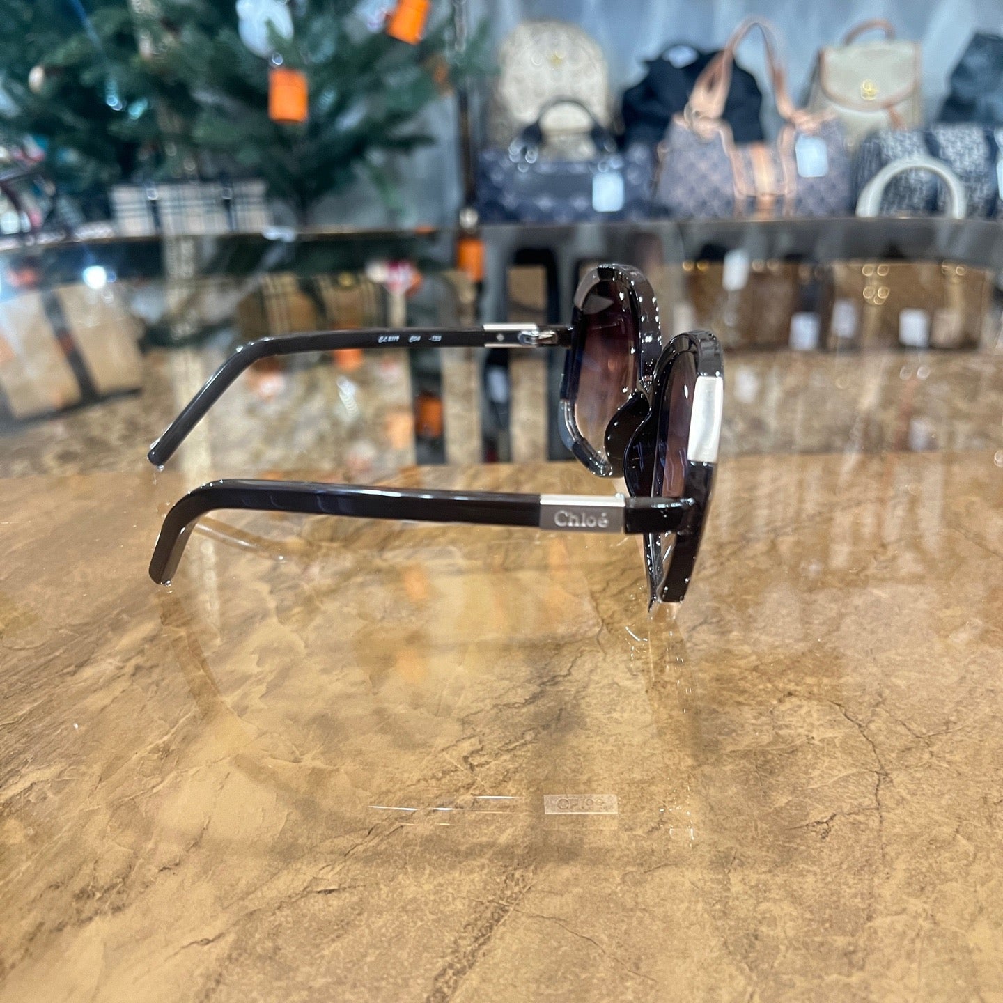 CHLOE Sunglasses, Brown, with Box. CHLOE Brown Resin Sunglasses.