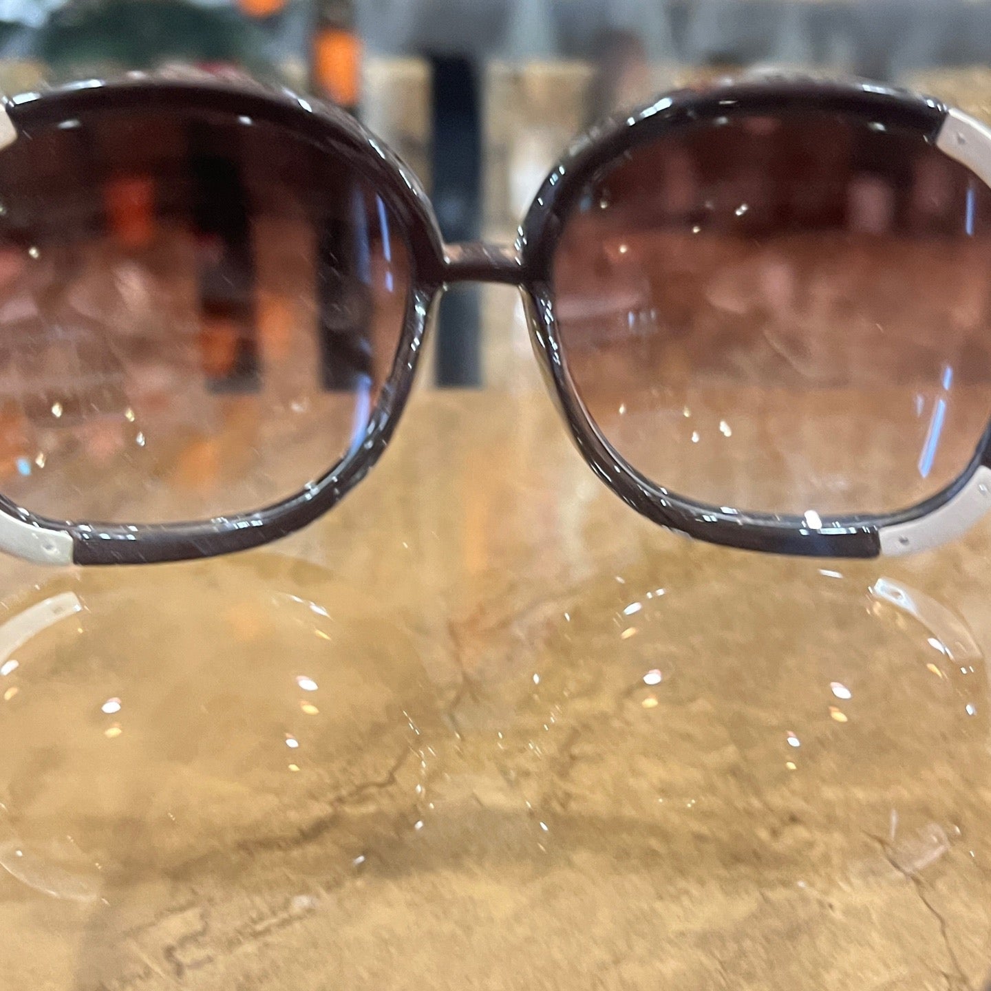 CHLOE Sunglasses, Brown, with Box. CHLOE Brown Resin Sunglasses.