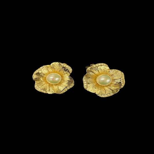 DIOR Earrings, Gold-Tone Hardware | DIOR Gold Alloy Flower Clip-On Earrings