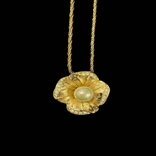 DIOR Necklace, Gold-Tone Hardware | DIOR Gold Alloy Flower Necklace