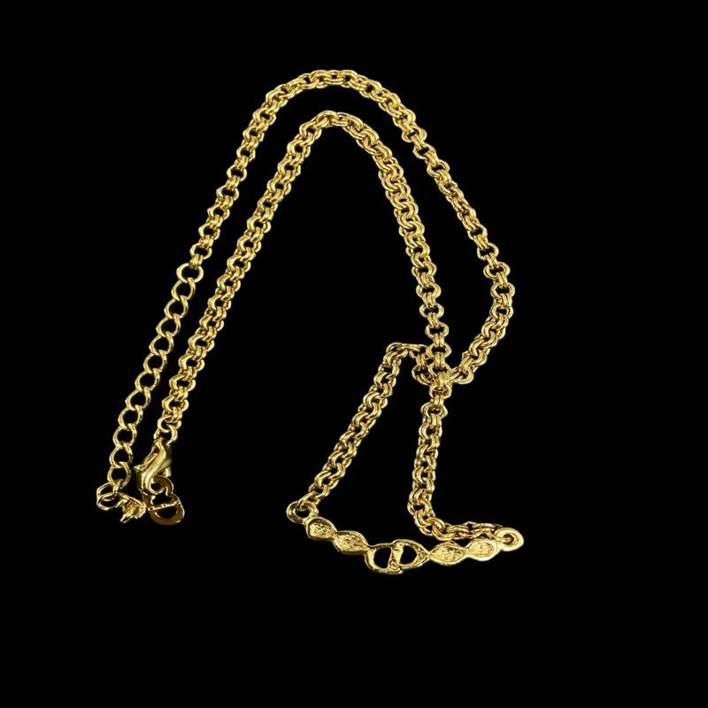 DIOR Necklace, Rhinestone, Gold-Tone Hardware | DIOR Gold Alloy Diamond Necklace