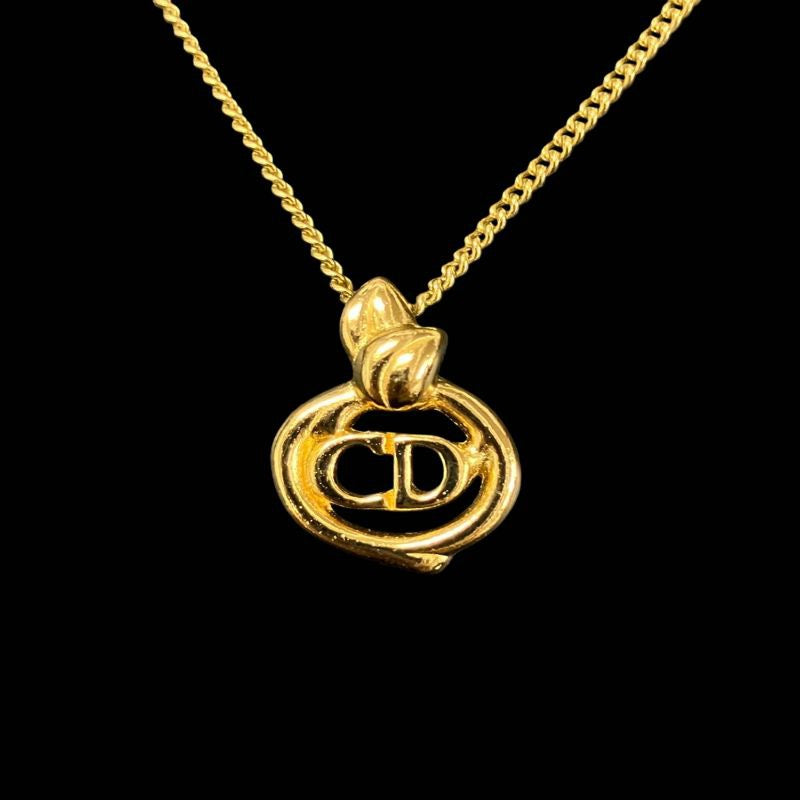 DIOR Necklace, Gold-Tone Hardware | DIOR Gold Alloy CD Cutout Necklace