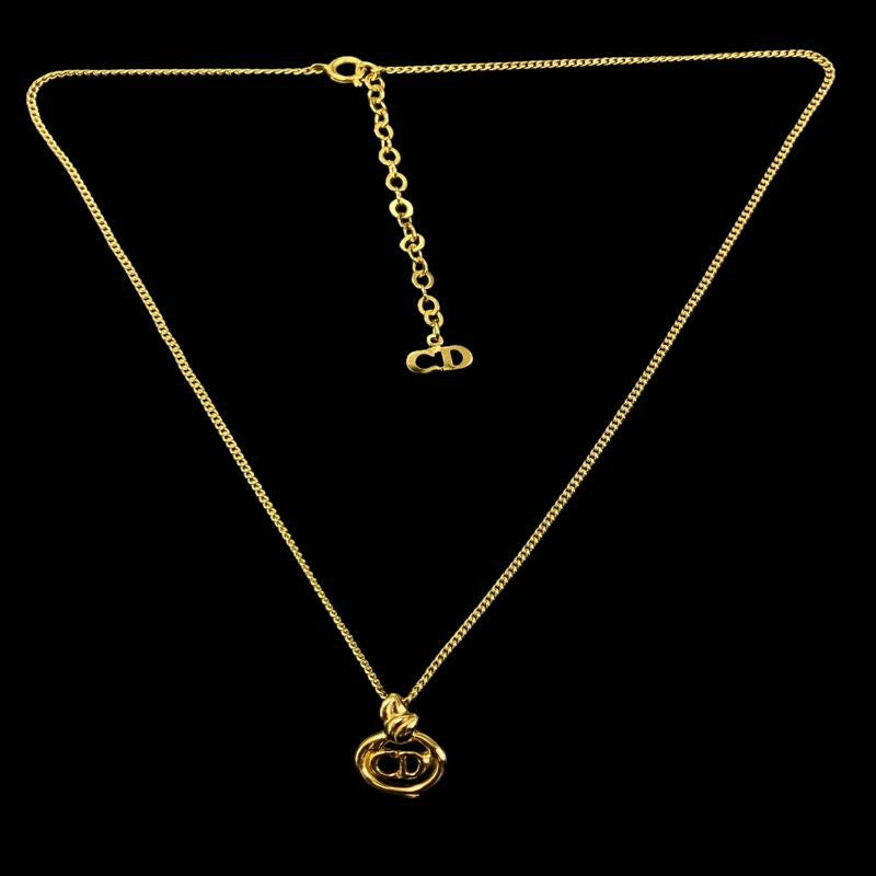 DIOR Necklace, Gold-Tone Hardware | DIOR Gold Alloy CD Cutout Necklace